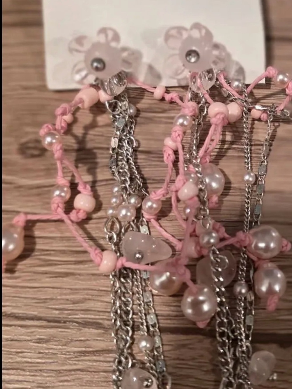 Free People- Willow Dangles- Earrings- in Pink- NWT!